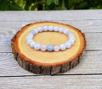 Calming Peace Bracelet: Angelite & Amethyst | Brahmatells by Brahmatells