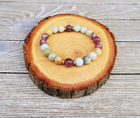 Calming Peace Bracelet with Amazonite & Lepidolite - Brahmatells Astro Collection by Brahmatells