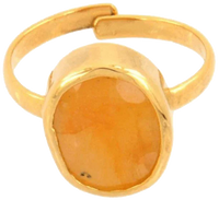 Candle-Light Yellow Sapphire Ring - Jupiter's Radiance | Brahmatells by Brahmatells