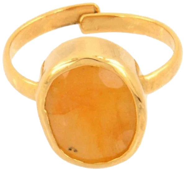 Candle-Light Yellow Sapphire Ring - Jupiter's Radiance | Brahmatells by Brahmatells