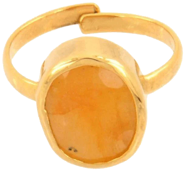 Candle-Light Yellow Sapphire Ring - Jupiter's Radiance | Brahmatells by Brahmatells