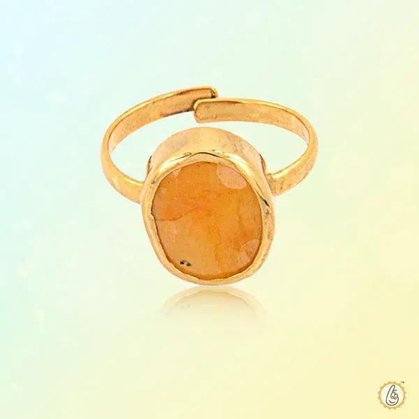 Candle-Light Yellow Sapphire Ring - Jupiter's Radiance | Brahmatells by Brahmatells