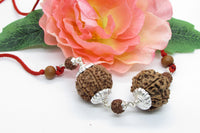 Capricorn Rudraksha Pair – 7 Mukhi Nepal Beads with Silver by Brahmatells