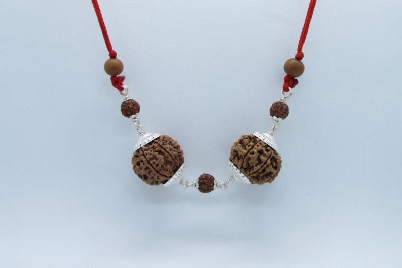 Capricorn Rudraksha Pair – 7 Mukhi Nepal Beads with Silver by Brahmatells