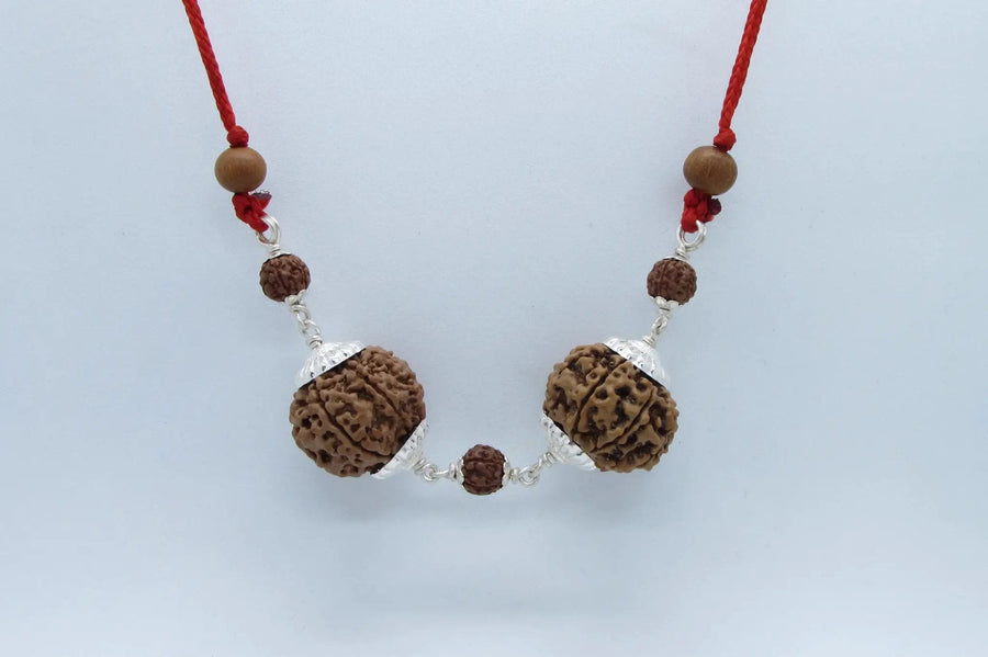 Capricorn Rudraksha Pair – 7 Mukhi Nepal Beads with Silver by Brahmatells