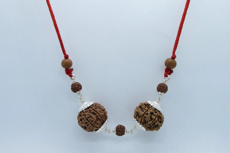 Capricorn Rudraksha Pair – 7 Mukhi Nepal Beads with Silver by Brahmatells