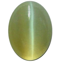 Cats Eye (Lehsunia) Pistachio-Green Gemstone - Brahmatells by Brahmatells
