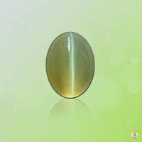 Cats Eye (Lehsunia) Pistachio-Green Gemstone - Brahmatells by Brahmatells
