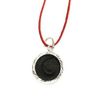 Chakra Shaligram Silver Plated Pendant. by Brahmatells