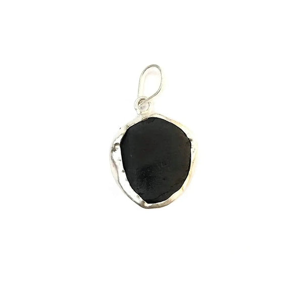 Chakra Shaligram Silver Plated Pendant. by Brahmatells