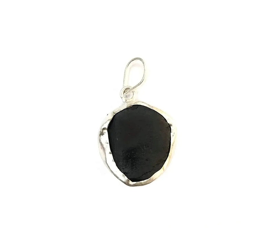Chakra Shaligram Silver Plated Pendant. by Brahmatells