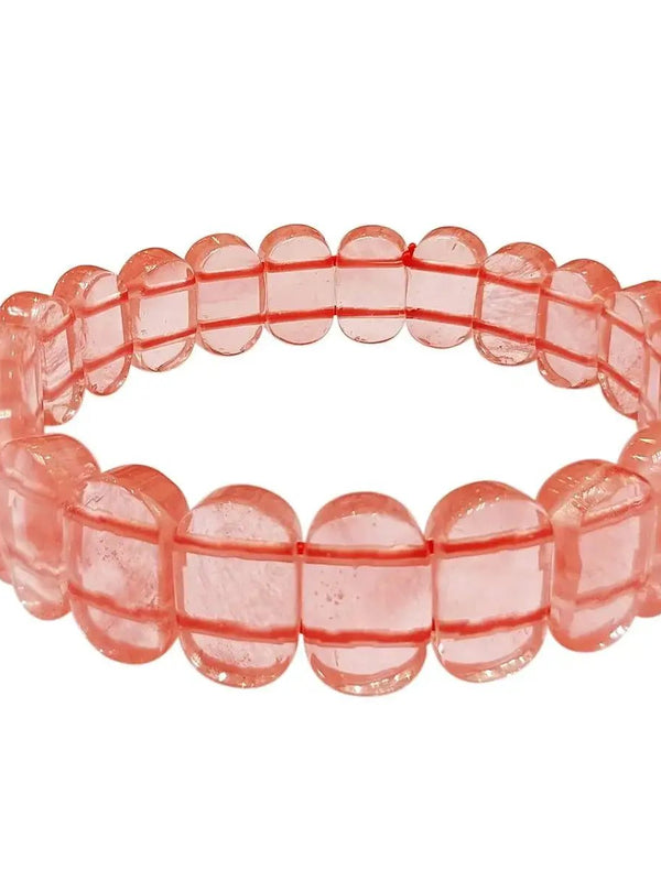 Cherry Quartz Oval Faceted Bracelet - Harmonize Your Emotions | Brahmatells by Brahmatells