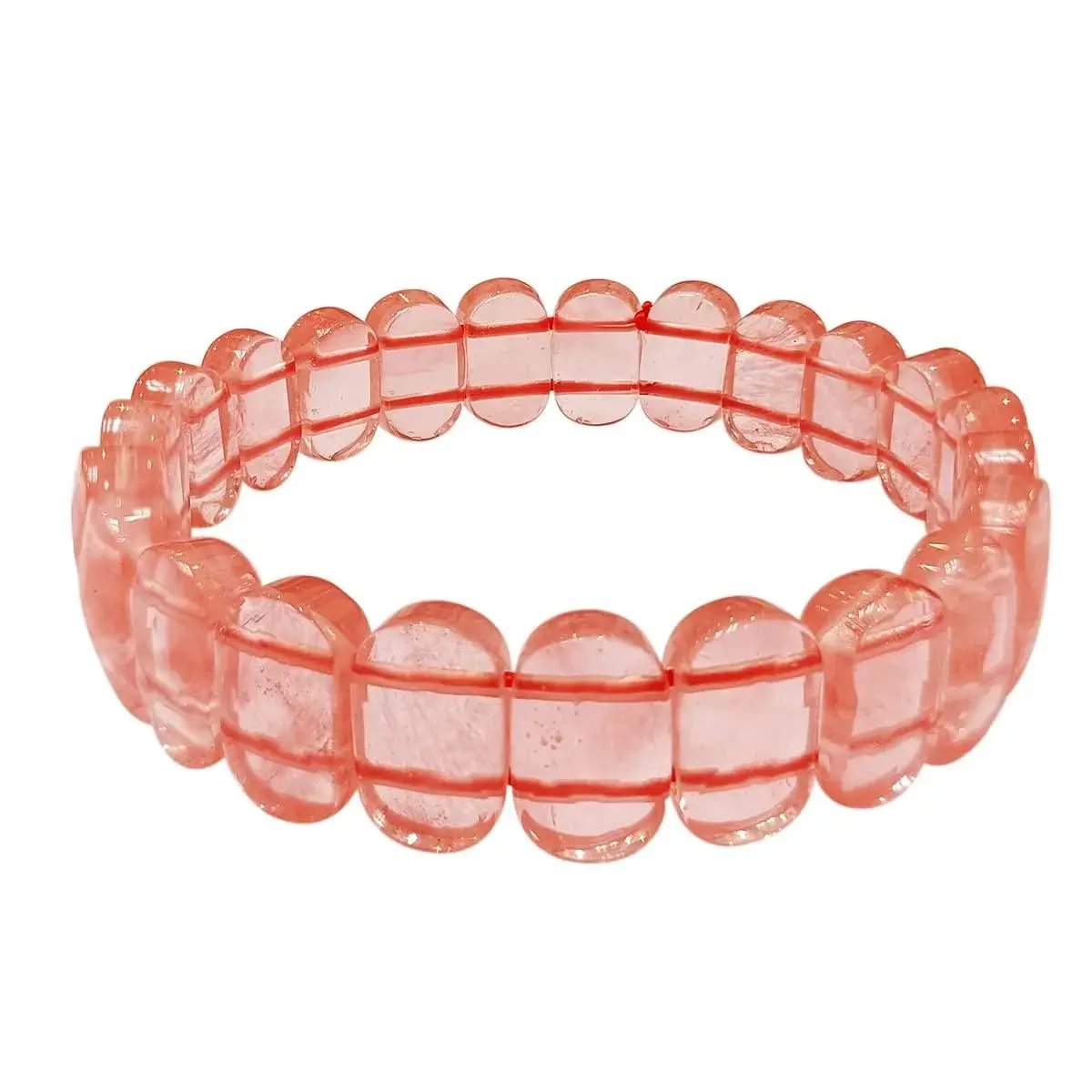 Cherry Quartz Oval Faceted Bracelet - Harmonize Your Emotions | Brahmatells by Brahmatells