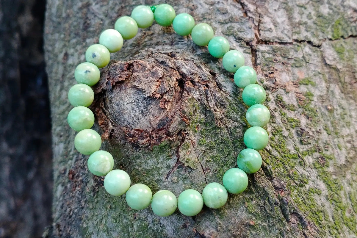 Chrysoprase 8mm Healing Bracelet for Heart & Creativity | Brahmatells by Brahmatells