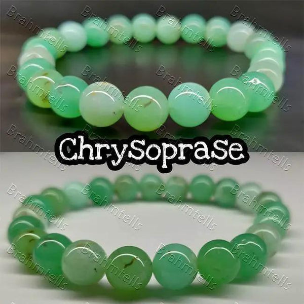 Chrysoprase 8mm Healing Bracelet for Heart & Creativity | Brahmatells by Brahmatells