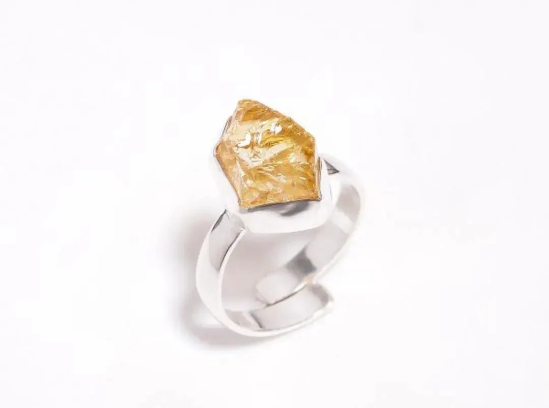 Citrine Adjustable Ring by Brahmatells