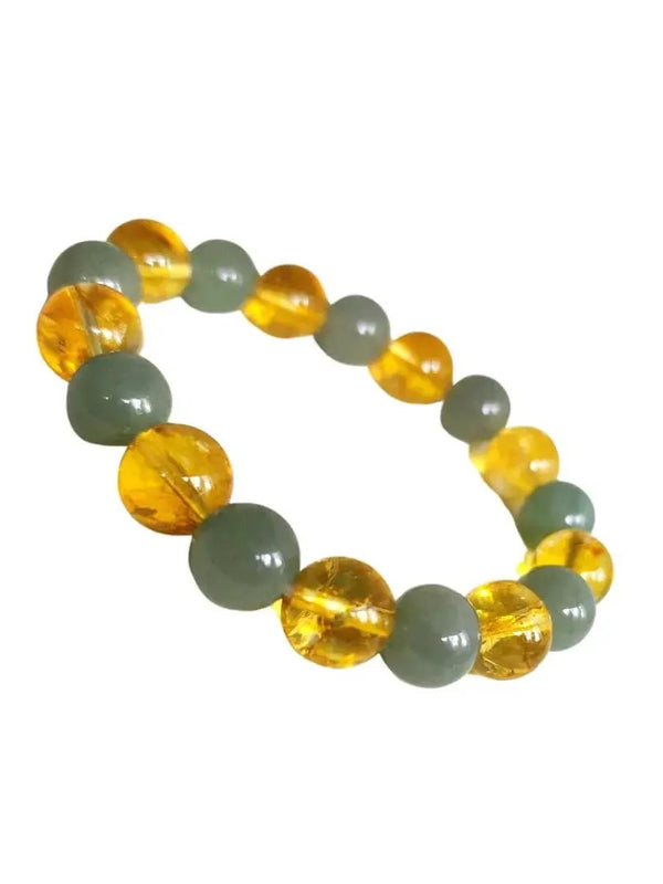 Citrine & Green Aventurine Wealth Bracelet | Business Success & Opportunity by Brahmatells