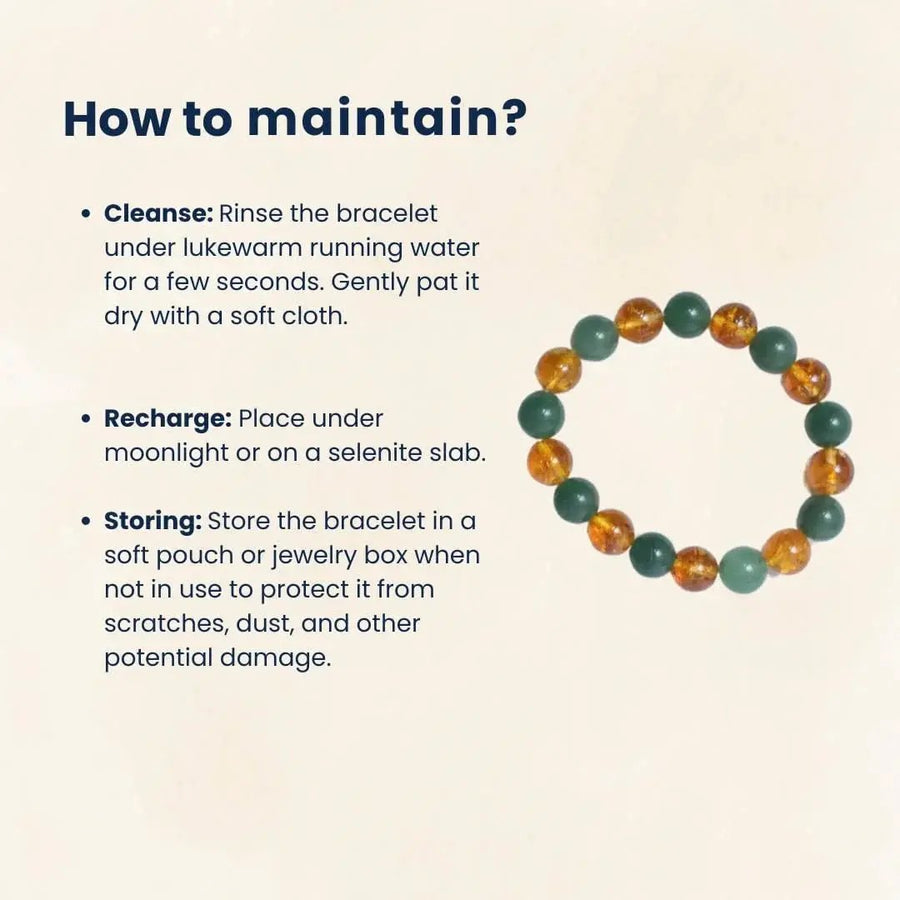 Citrine & Green Aventurine Wealth Bracelet | Business Success & Opportunity by Brahmatells