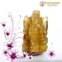 Citrine Ganesha Idol for Prosperity & Obstacle Removal | Brahmatells by Brahmatells