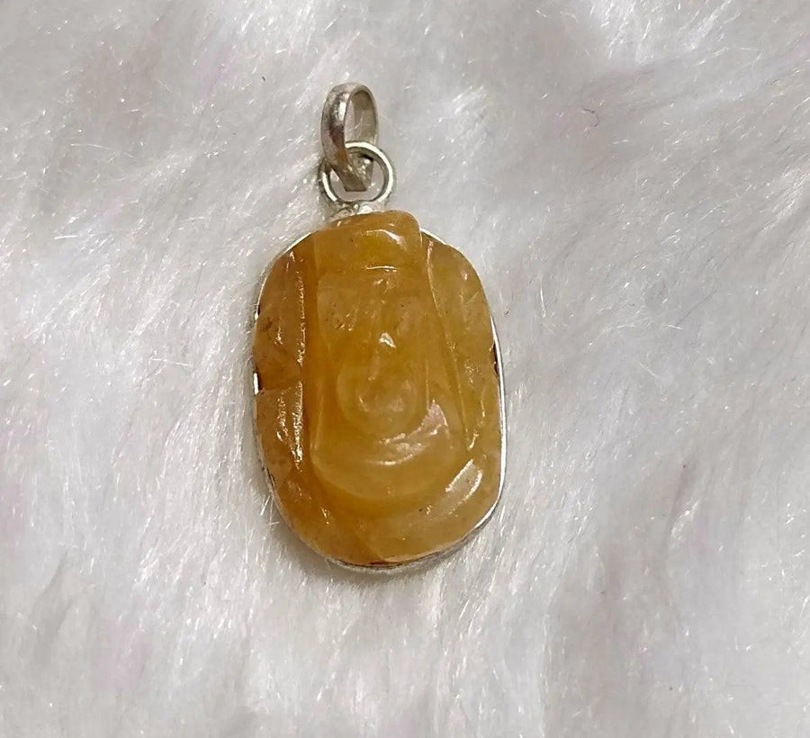 Citrine Ganesha Pendant for Success & Protection | Brahmatells by Brahmatells