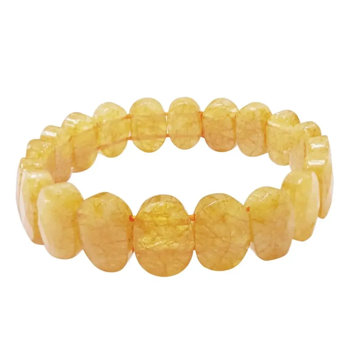 Citrine Oval Faceted Prosperity Bracelet | Brahmatells Astro Collection by Brahmatells