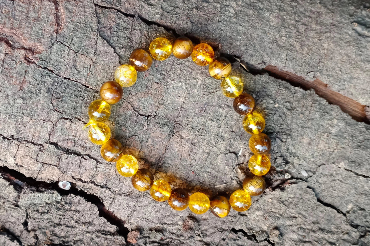 Citrine Tiger Eye Prosperity Bracelet | Brahmatells Astro Collection by Brahmatells