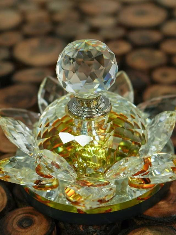 Clear Green Crystal Lotus Flower - Vastu & Reiki Energized | Brahmatells by Brahmatells