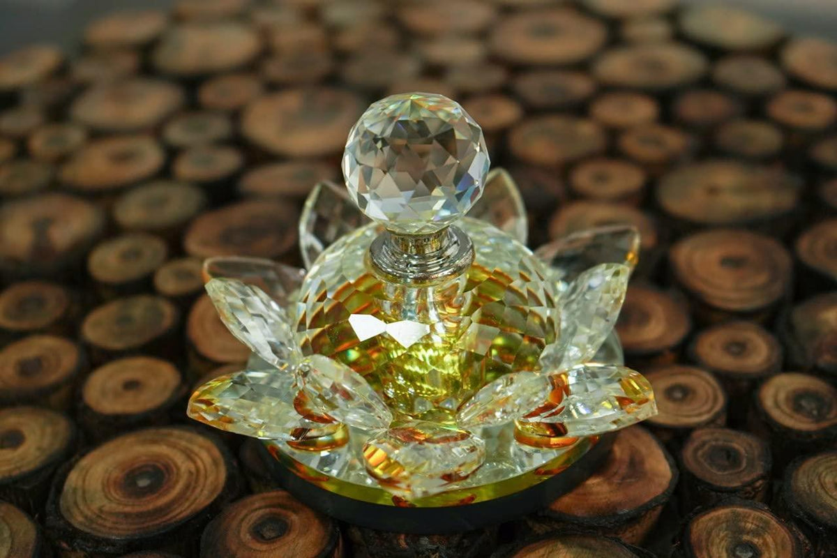 Clear Green Crystal Lotus Flower - Vastu & Reiki Energized | Brahmatells by Brahmatells