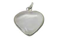 Clear Quartz Crystal Heart Pendant by Brahmatells