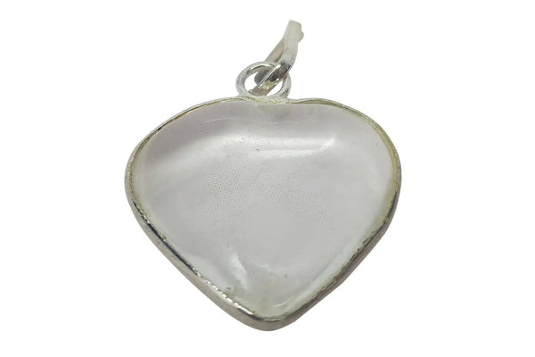 Clear Quartz Crystal Heart Pendant by Brahmatells