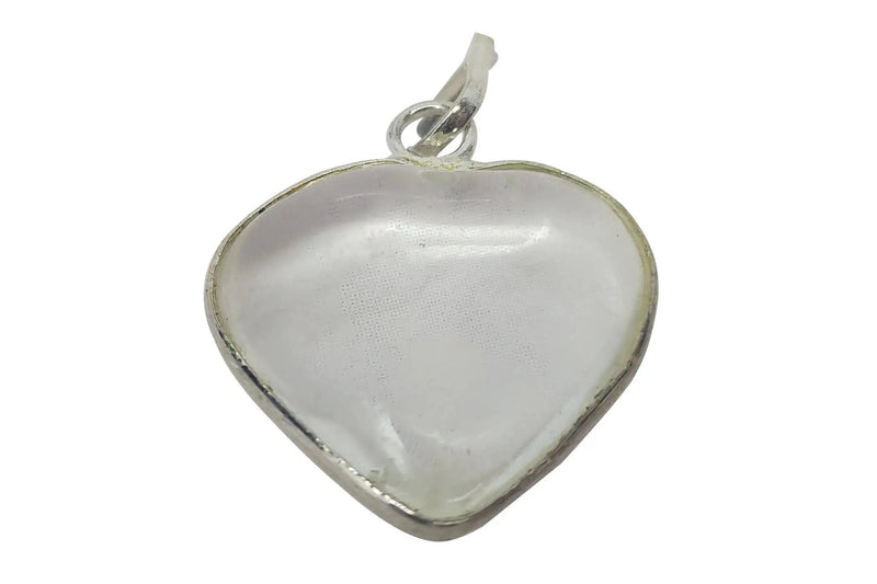 Clear Quartz Crystal Heart Pendant by Brahmatells