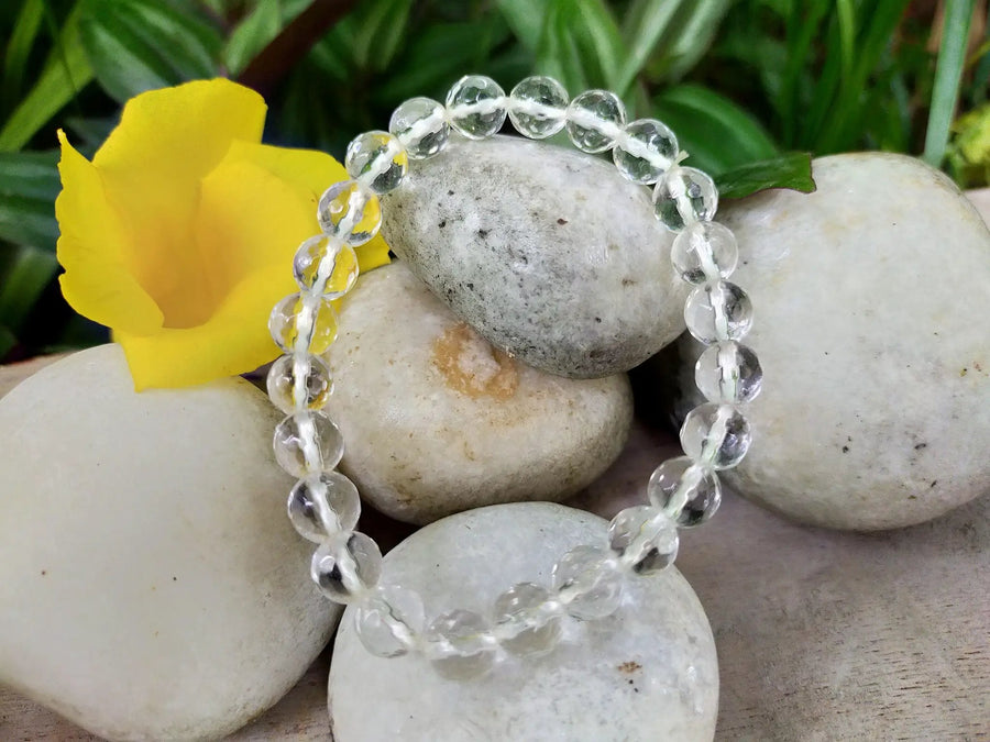 Clear Quartz Diamond Cut Bracelet - Master Healer & Energy Amplifier | Brahmatells by Brahmatells