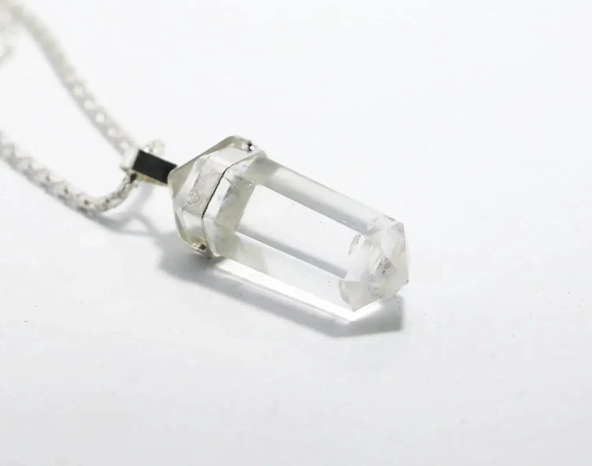 Clear Quartz Double Point Pencil Pendant by brahmatells