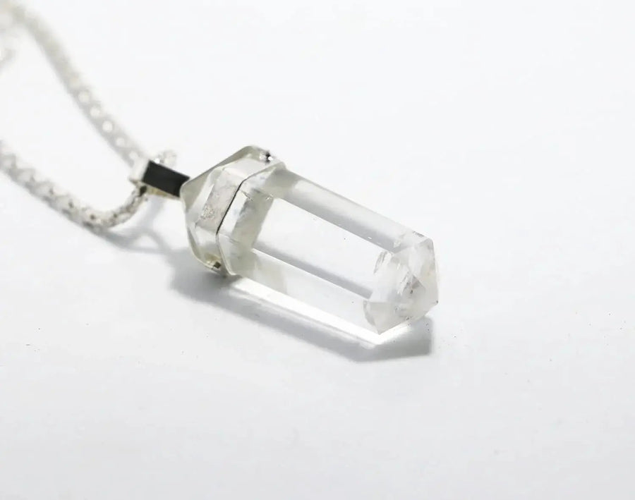 Clear Quartz Double Point Pencil Pendant by brahmatells