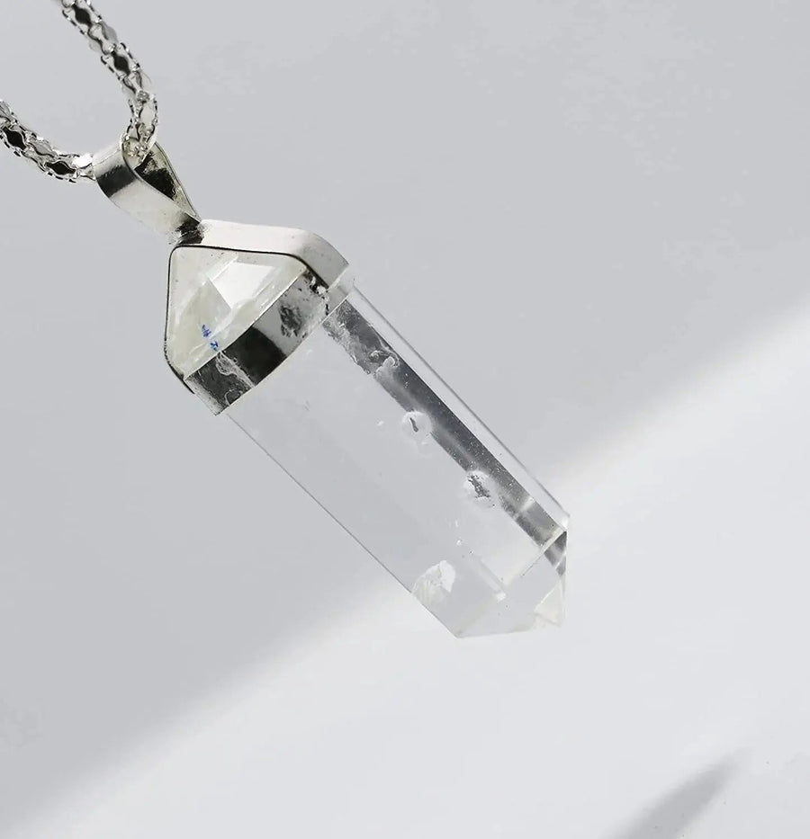 Clear Quartz Double Point Pencil Pendant by brahmatells
