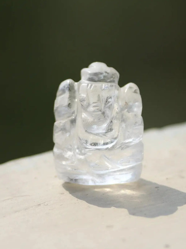 Clear Quartz Ganesha Idol for Prosperity & Protection | Brahmatells by Brahmatells