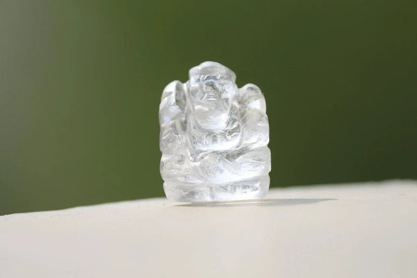 Clear Quartz Ganesha Idol for Prosperity & Protection | Brahmatells by Brahmatells