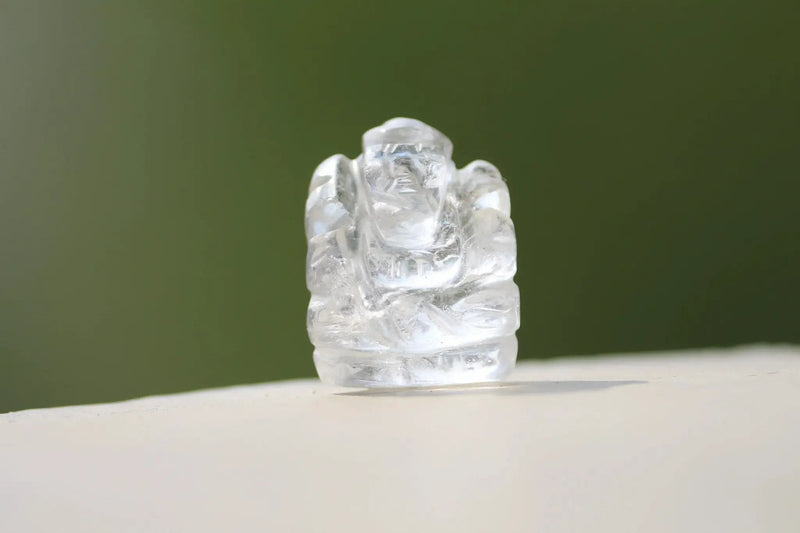 Clear Quartz Ganesha Idol for Prosperity & Protection | Brahmatells by Brahmatells