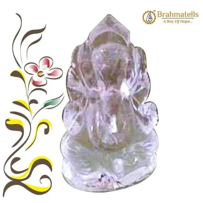 Clear Quartz Ganesha Idol for Prosperity & Protection | Brahmatells by Brahmatells