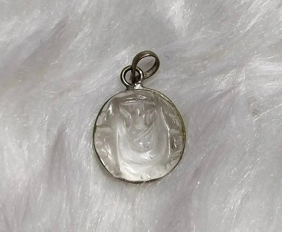 Clear Quartz Ganesha Pendant for Protection & Clarity | Brahmatells by Brahmatells