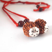 Collector Size Gauri Shankar Rudraksha Pendant - Divine Harmony | Brahmatells by Brahmatells