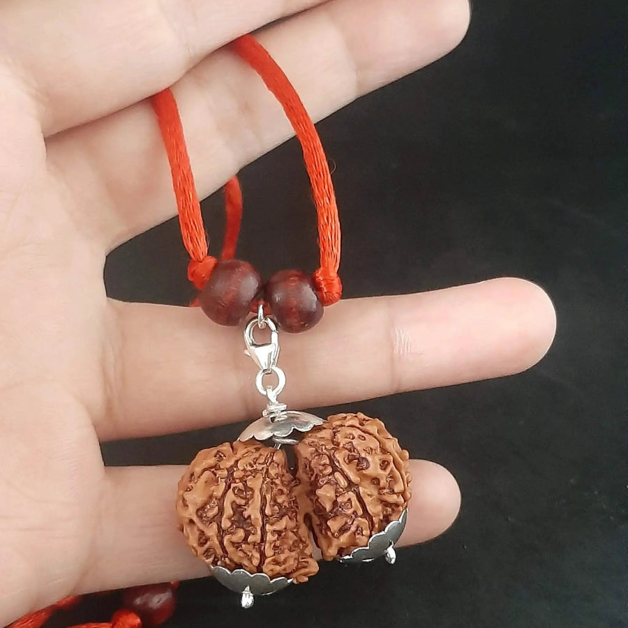 Collector Size Gauri Shankar Rudraksha Pendant - Divine Harmony | Brahmatells by Brahmatells