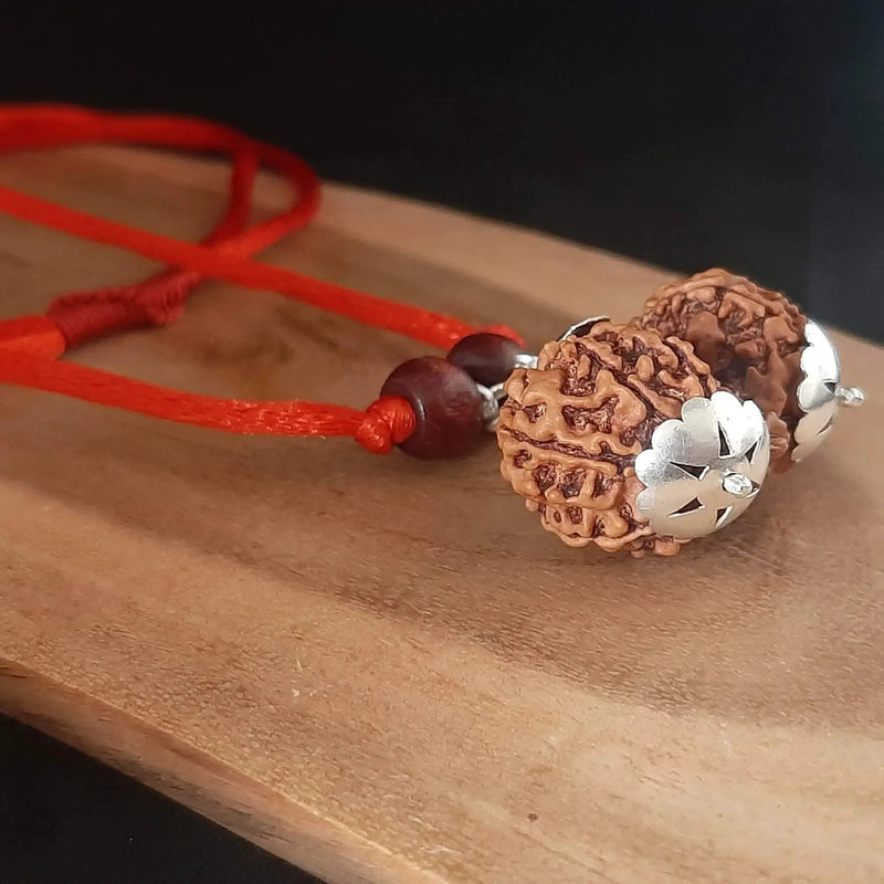 Collector Size Gauri Shankar Rudraksha Pendant - Divine Harmony | Brahmatells by Brahmatells