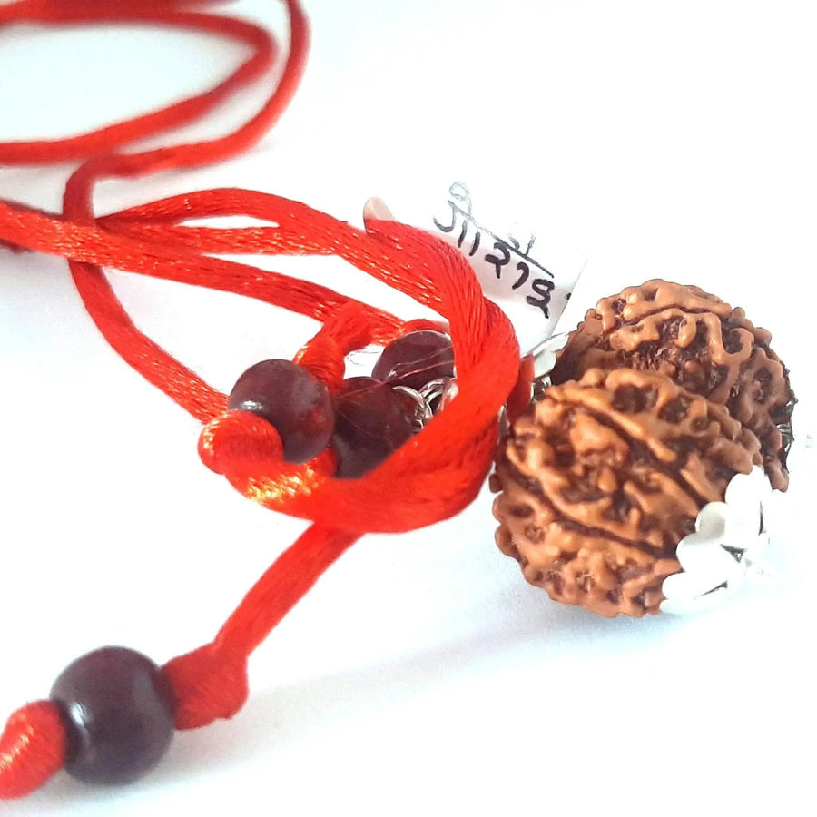 Collector Size Gauri Shankar Rudraksha Pendant - Divine Harmony | Brahmatells by Brahmatells