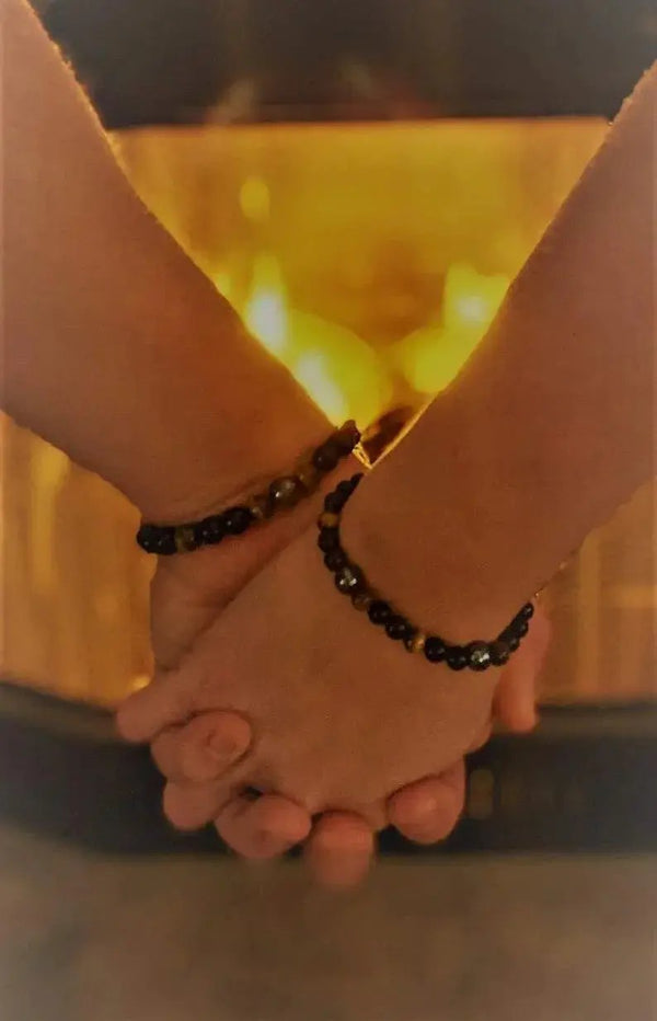 Couples Tiger's Eye & Obsidian Bracelet for Harmony | Brahmatells by Brahmatells