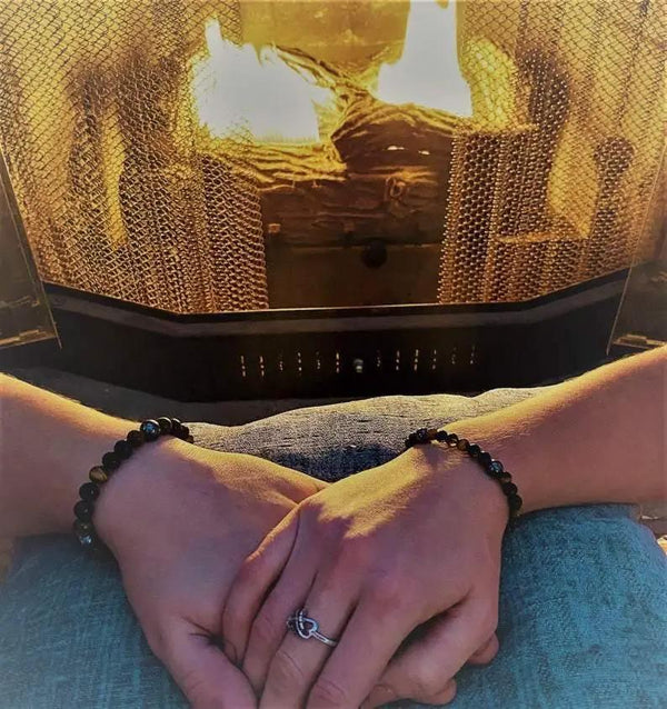Couples Tiger's Eye & Obsidian Bracelet for Harmony | Brahmatells by Brahmatells