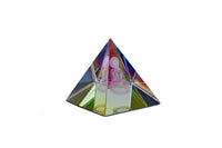 Crystal Clear Glass Pyramid with Buddha Sitting in Meditative Posture (Small) by Brahmatells