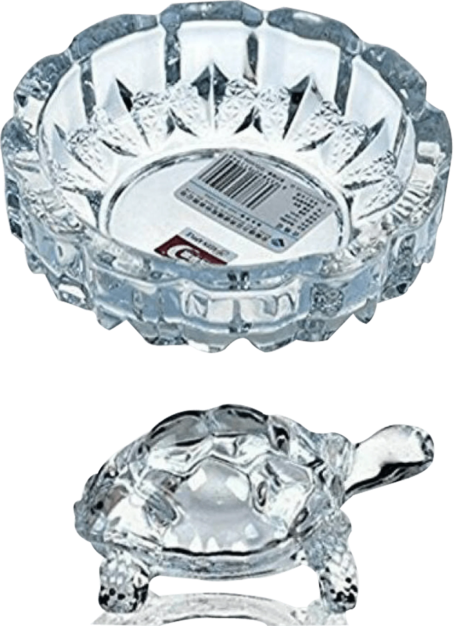 Crystal Fengshui Lucky Tortoise With Tray by Brahmatells