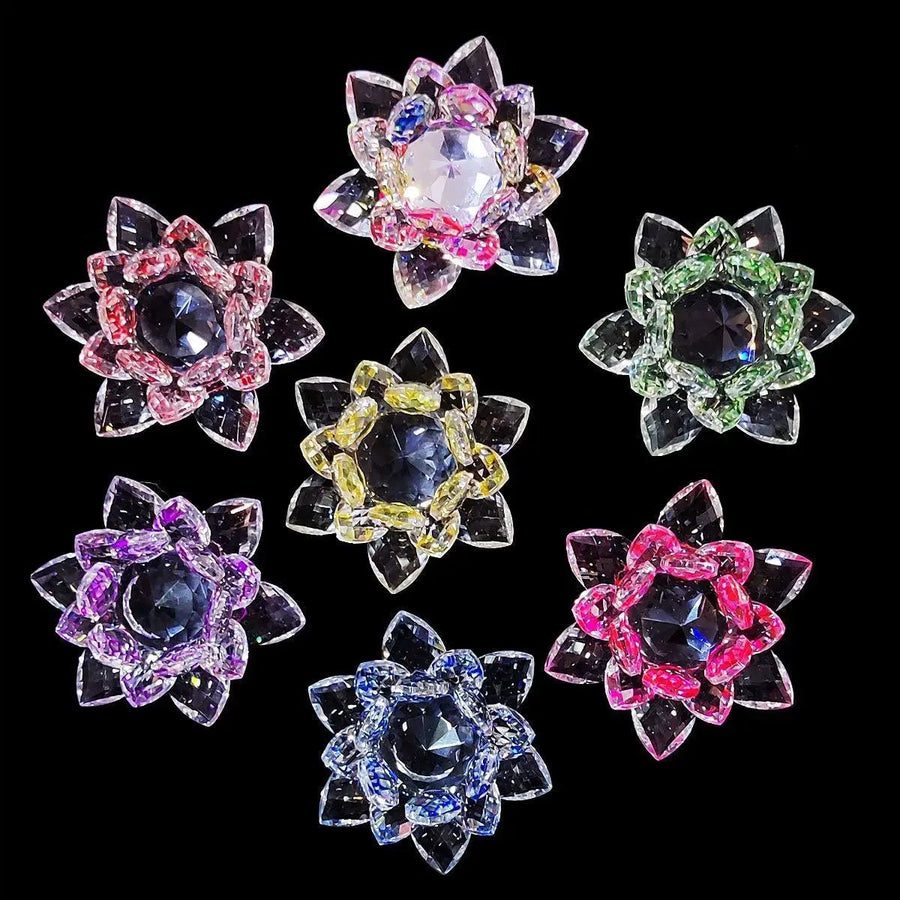 Crystal Lotus Flower - Vastu & Reiki Energized for Prosperity | Brahmatells by Brahmatells
