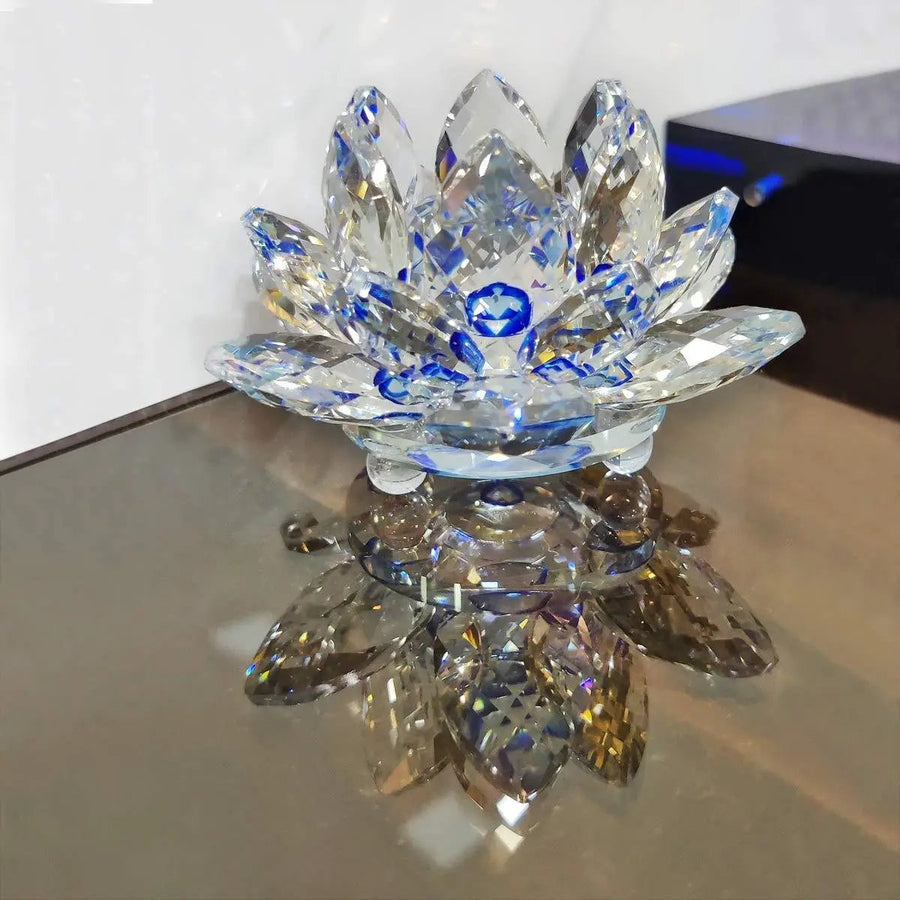 Crystal Lotus Flower - Vastu & Reiki Energized for Prosperity | Brahmatells by Brahmatells